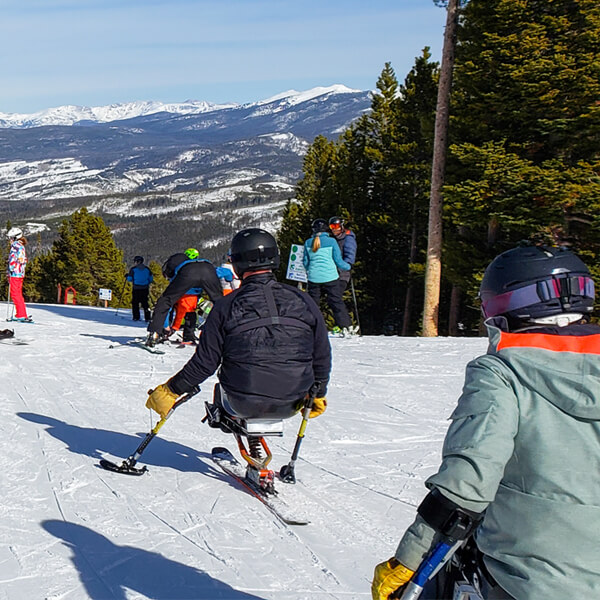 Beijing Wnter Paralympics 2022 Man Sit Skiing on Sit Ski