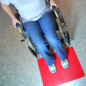 T-FLOOR-60-1 Red Floor Mat Wheelchair for Physical Therapy Use