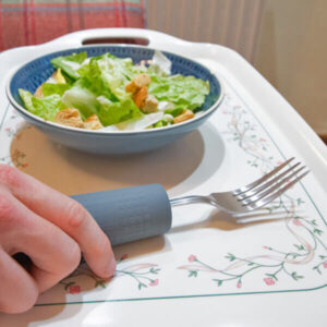 Tenura Cutlery Grip Used to Eat Salad