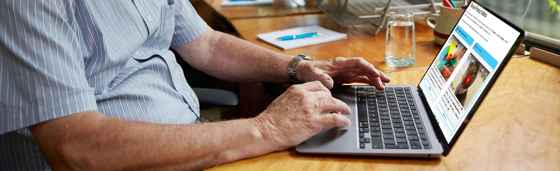 Old Gentleman Watching Tenura Videos on the Tenura Website Web Opt Main Old Gentleman Watching Tenura Videos on the Tenura Website