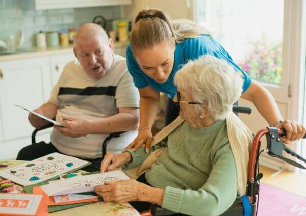 Elderly with Occupational Therapist