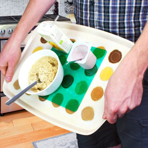 T-EG-2 Green Extreme Mat Coffee Tray as Tray Liner-Not Level-3-Cut out kitchen background